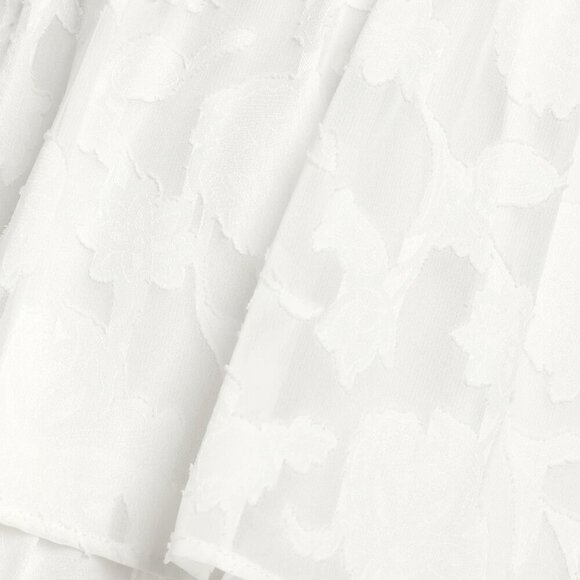 NWT Lulus Grace and Beauty White Burnout Floral Print Tiered Dress - Picture 5 of 9